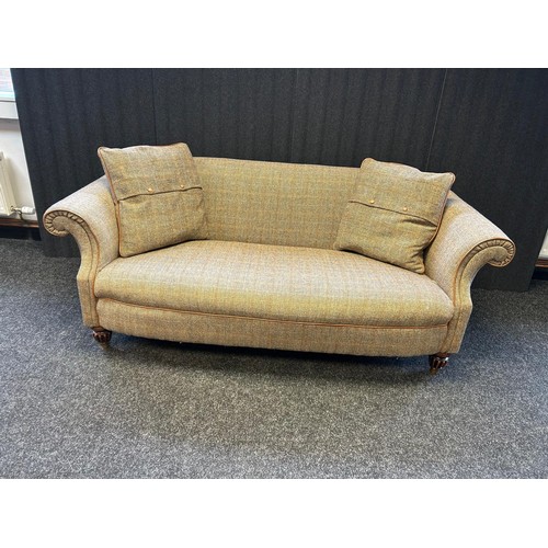 205 - Hand Woven Harris Tweed Settee raised on turned legs
[76cm]