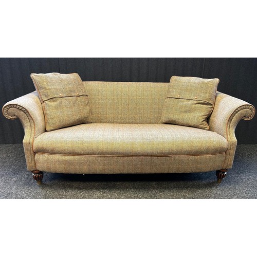 205 - Hand Woven Harris Tweed Settee raised on turned legs
[76cm]