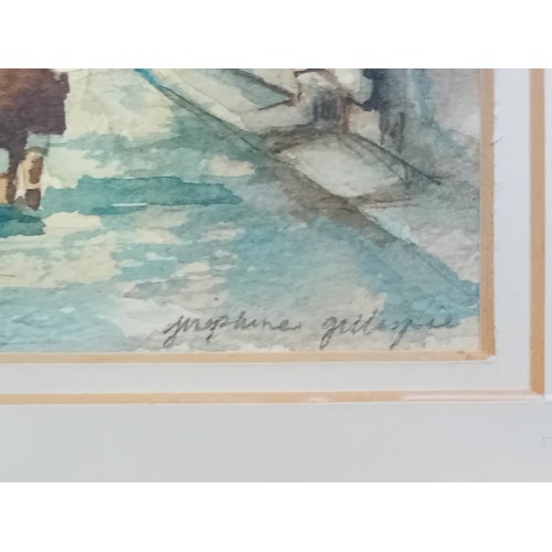 180 - Josephine Gillespie
Watercolour titled ''Winter Shadows'', signed.
[Frame 30x31cm]