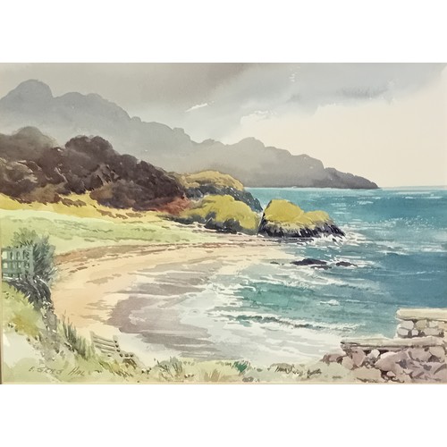 187 - 3 Artworks
E.Greig Hall - Pair of Scottish Watercolours ''Gairloch'' and ''Kilmarry Shore'' both sig... 