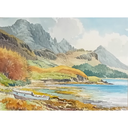 187 - 3 Artworks
E.Greig Hall - Pair of Scottish Watercolours ''Gairloch'' and ''Kilmarry Shore'' both sig... 