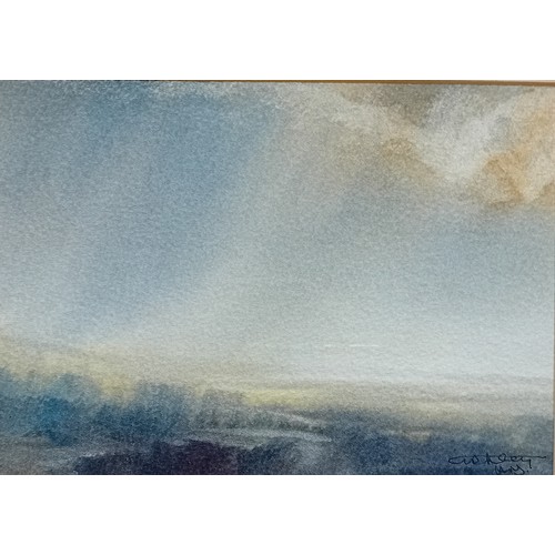 198 - Pair of Watercolours titled ''Summer Night, Greenfield'', signed and dated '88.
 [Frame 37x44cm]