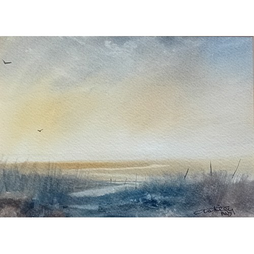 198 - Pair of Watercolours titled ''Summer Night, Greenfield'', signed and dated '88.
 [Frame 37x44cm]