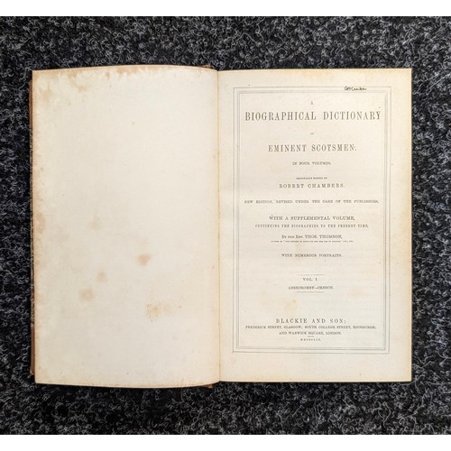 394A - Collection of books to include Thompson Thos, 'Imminent Scotsman' Vol 1-5 [London, MDCCCLIX], Brown ... 