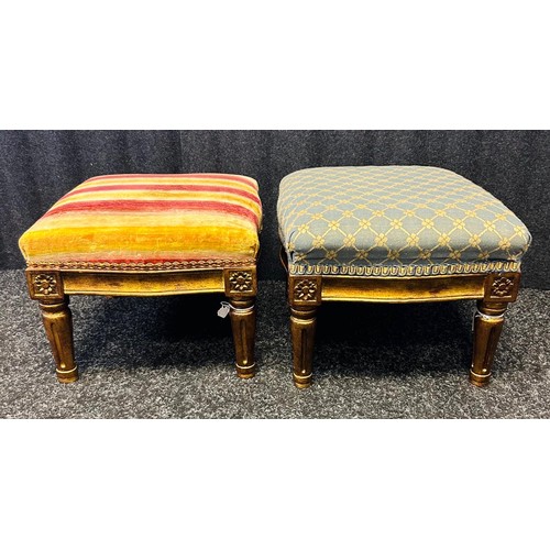 310 - A pair of 19th century gilt frame footstools