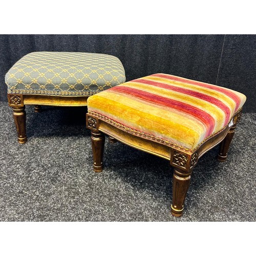 310 - A pair of 19th century gilt frame footstools