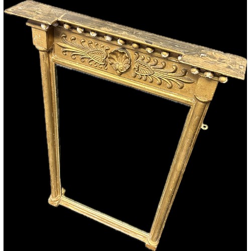 244 - A regency carved gilt pier mirror [84x57.5x10cm]