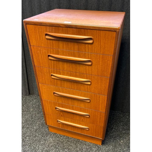 228 - A mid Century G-Plan Teak chest of fix drawers. [103x55.5x44.5cm]