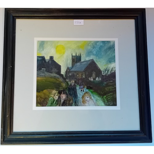 151A - Gill Watkiss
Oil titled  ''After Church Morvah Church'', signed and dated '98 [Frame 50x54cm]