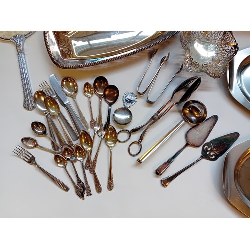 268 - Collection of EPNS and plated ware with trays