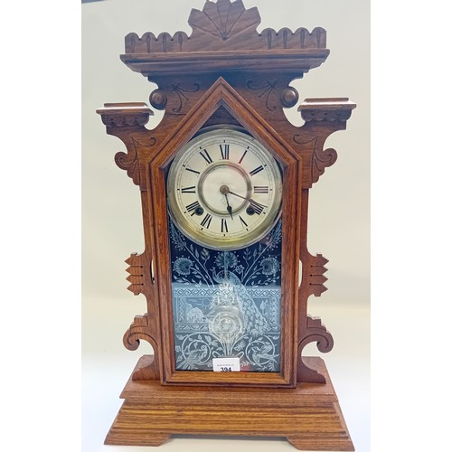 394 - American Eight Day Clarence Strike Clock by maker Ansonia Clock Company, New York
[56cm]