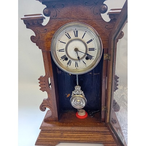 394 - American Eight Day Clarence Strike Clock by maker Ansonia Clock Company, New York
[56cm]