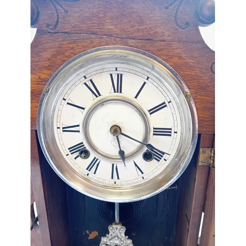 394 - American Eight Day Clarence Strike Clock by maker Ansonia Clock Company, New York
[56cm]