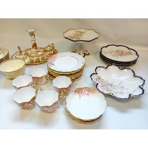 399 - Collection of Porcelain Tea sets to include Tuscan and Limoges