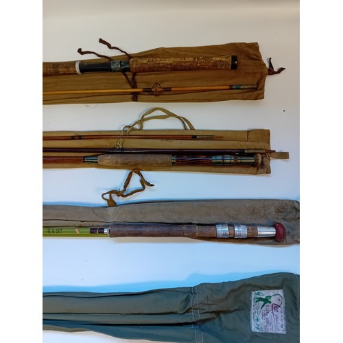 430 - Selection of Fly Fishing Rods with sleeves to include M. Lee & Son, Black Seal and Milbro