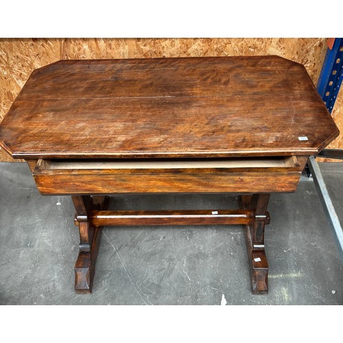 446 - Mahogany one drawer window table