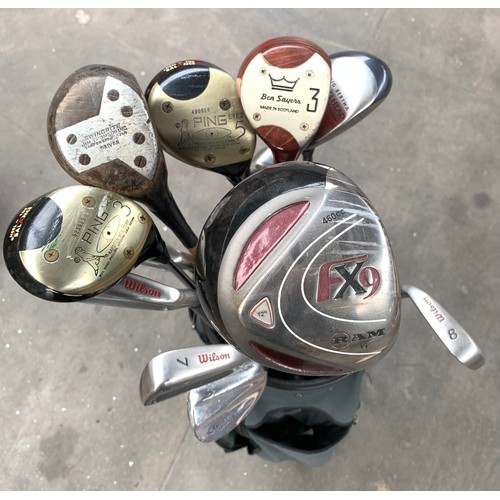 449 - Collection of golfing equipment to include Ping golf clubs