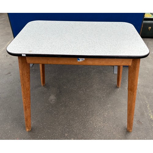 454 - Mid Century 1950s Formica kitchen tables 
Height - 76cm
Length - 91.5cm
Width - 61.5cm