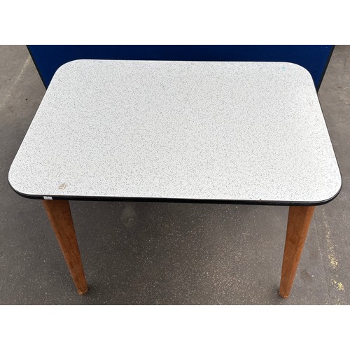 454 - Mid Century 1950s Formica kitchen tables 
Height - 76cm
Length - 91.5cm
Width - 61.5cm