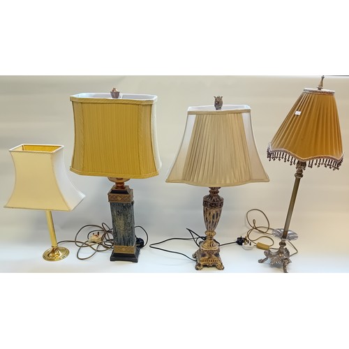 429 - Four Ornate Table Lamps With Shades
