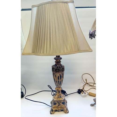 429 - Four Ornate Table Lamps With Shades