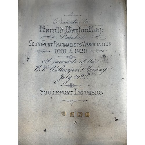 57 - Silver cigarette case , A & J Zimmerman Ltd, Birmingham 1919
Weight - 166.94g