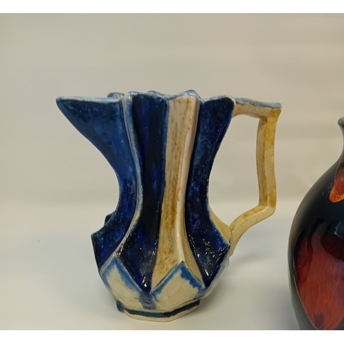 426 - Collection of Pottery and Porcelain to include Poole pottery Vase, Hand made Ceramic Pitcher, Von Sc... 