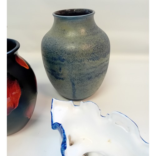 426 - Collection of Pottery and Porcelain to include Poole pottery Vase, Hand made Ceramic Pitcher, Von Sc... 