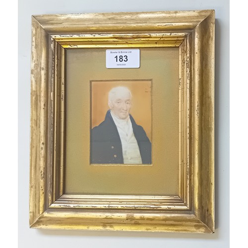 183 - Scottish school
Half portrait of David Wright of Ormiston died 1830
Inscribed to rear on bookplate l... 