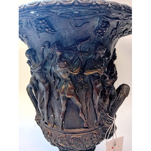 138 - Pair of Bronze Neoclassical urns 
[3x25cm]