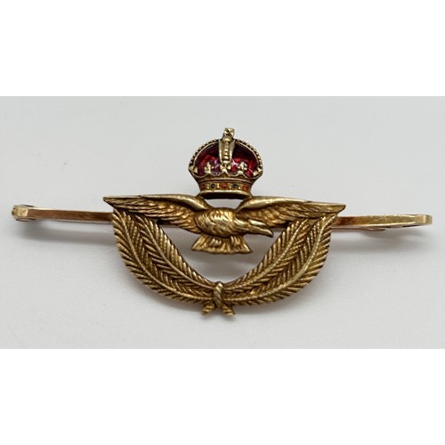 49 - Royal Air Force officers sweetheart brooch, circa 1920 
[5cm]