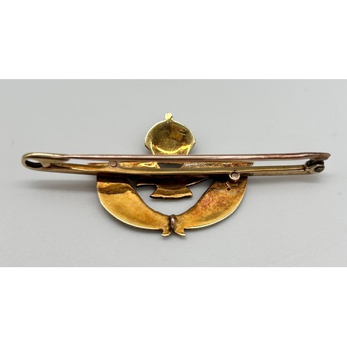 49 - Royal Air Force officers sweetheart brooch, circa 1920 
[5cm]