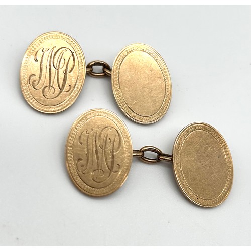 37 - Pair of 9ct gold cufflinks [9.02g]