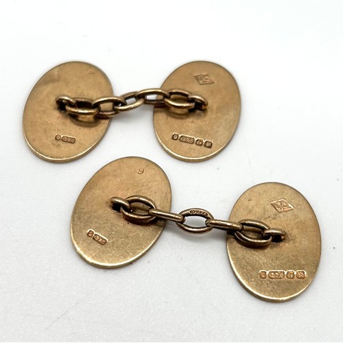 37 - Pair of 9ct gold cufflinks [9.02g]