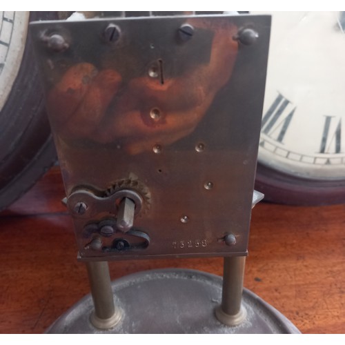 401 - Two vintage clocks: Cast Iron JAs Ritchie & Son Edinburgh Wall Clock, diameter 50 cm, with a GPO woo... 