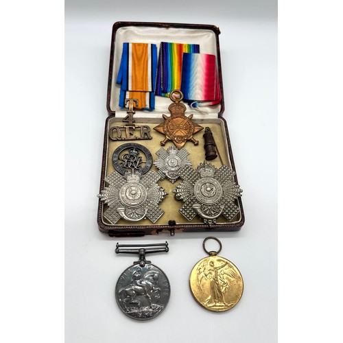 70 - WWI A group of three to 1588 Pte. G Butter Royal Scots – 1914-15 star, B.W.M., A.V.M., and ribbons, ... 
