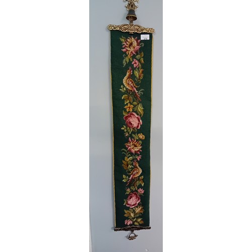 276 - Hand embroidered floral design bell pull
125x20cm