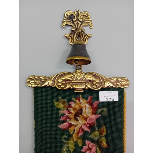 276 - Hand embroidered floral design bell pull
125x20cm