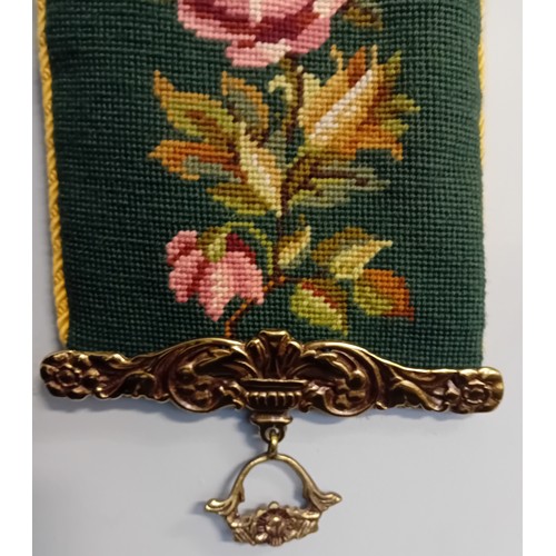 276 - Hand embroidered floral design bell pull
125x20cm