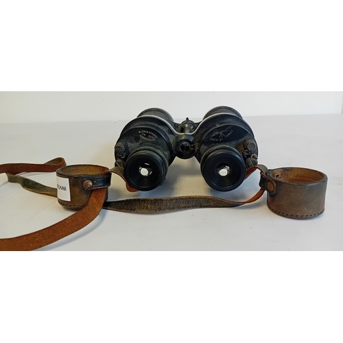 128 - Pair of Barr and Stroud Binoculars with original leather covers