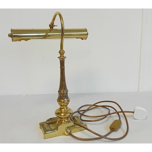 266 - Vintage solid brass desk lamp