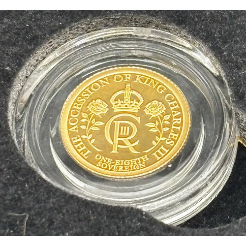 46 - Hattons of London 2023 King Charles III Accession Prestige Sovereign Proof Set 

22ct Gold Full Sove... 