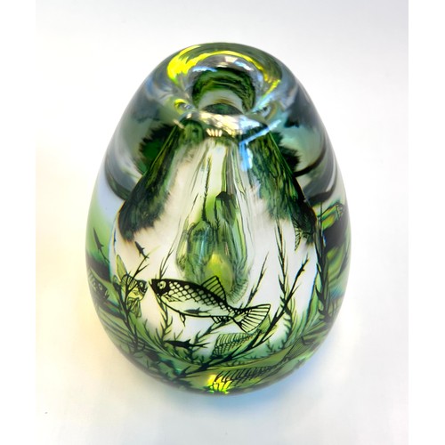 132 - Orrefors Graal art glass vase by Edward Hald, markings to underside