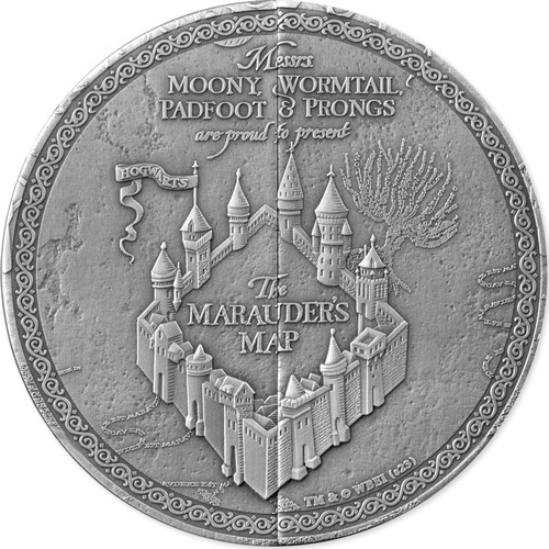 77 - 5oz Silver Coin Harry Potter - Marauder's Map, With certificate of authenticity and box.
The innovat... 
