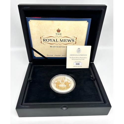 72 - The Royal Mews Masterpiece 5oz Silver Proof Coin
Limited Edition 46 of 495

999 Silver 
Weight in gr... 