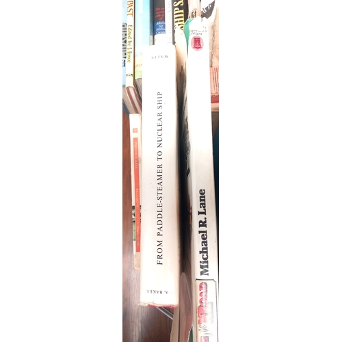 417 - Two boxes of vintage transport books, to include: Trains, Airships, Steamers and Cars, 41 publicatio... 