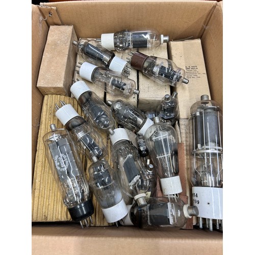 110 - Large collection of vintage radio valves (some boxed)
