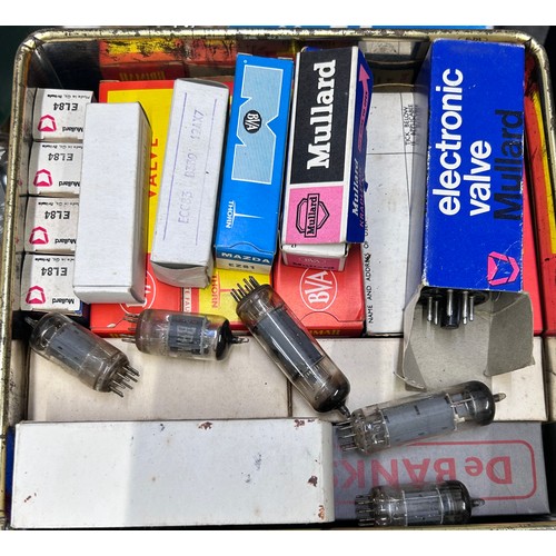 110 - Large collection of vintage radio valves (some boxed)