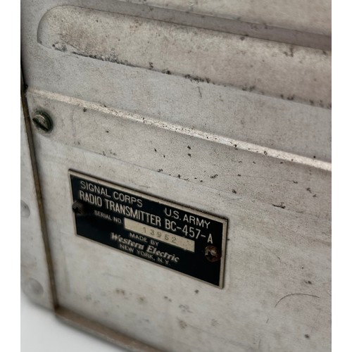 109 - Signals Core US Army Radio Transmitter BC-457-A Serial No. 13952 Made By Western Electric New York