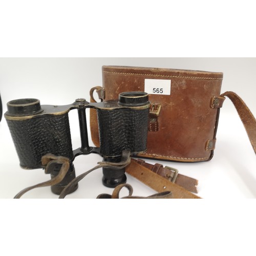 397 - Binocular Prismatic No 2 Case MK1 F.L.T.D O.S 18687